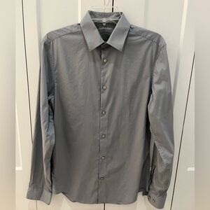 Men Calvin Klein formal long sleeve gray shirt